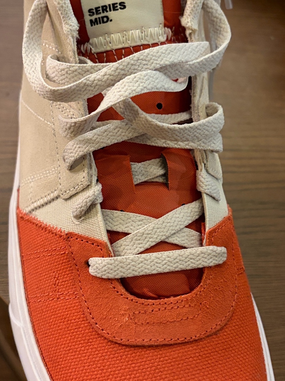 Jordan Men’s ' Series Mid Sneakers in Orange and Cream - Picture 2 of 11